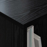 Produktbild för Tidningshylla Svart Ek 102 x 30 x 45 cm