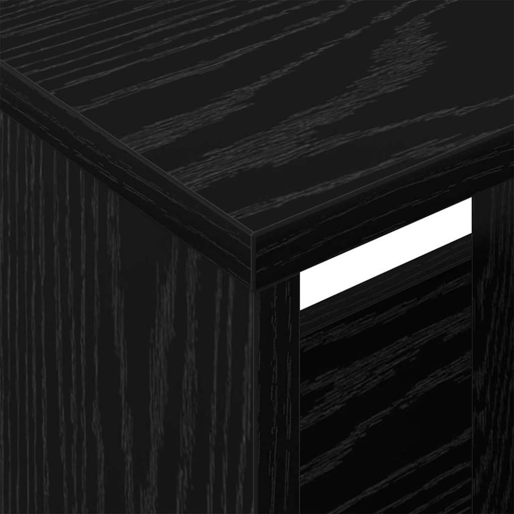 Produktbild för Tidningshylla Svart Ek 102 x 30 x 45 cm
