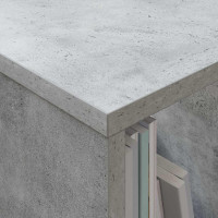 Produktbild för Tidningshylla Betonggrå 102 x 30 x 45 cm