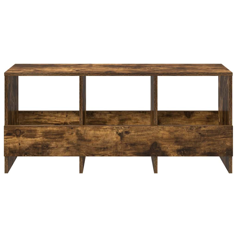 Produktbild för Tidningshylla Rökt ek 102 x 30 x 45 cm