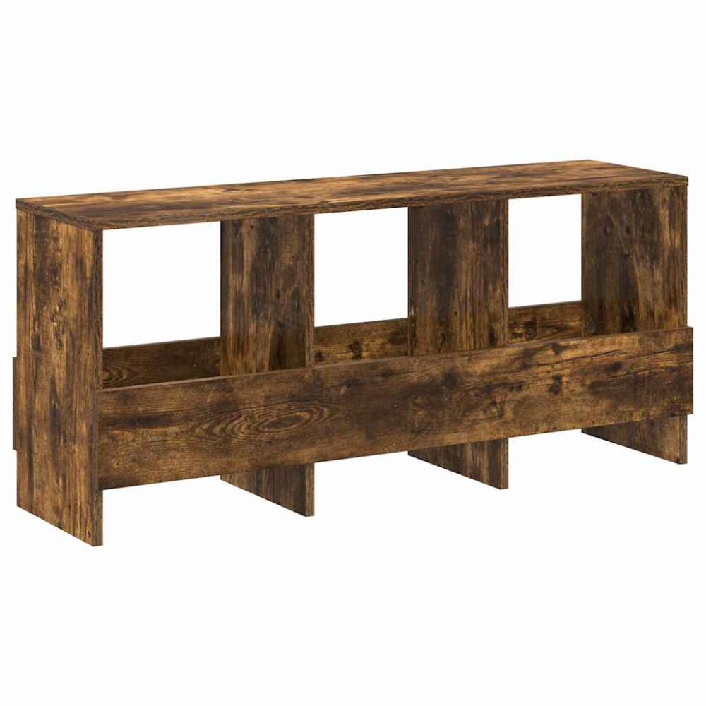 Produktbild för Tidningshylla Rökt ek 102 x 30 x 45 cm