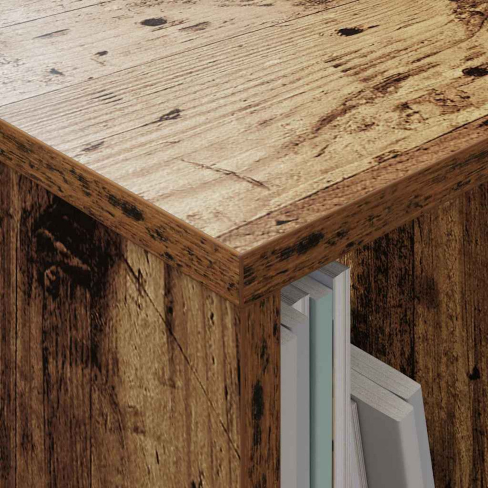 Produktbild för Tidningshylla Gammalt trä 102 x 30 x 45 cm
