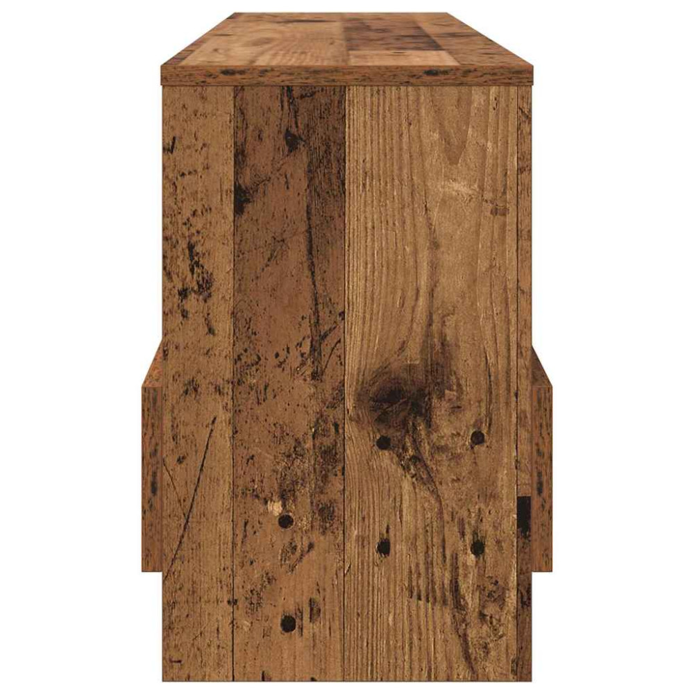 Produktbild för Tidningshylla Gammalt trä 102 x 30 x 45 cm