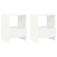 Produktbild för Tidningshylla 2 pcs Vit 35 x 30 x 45 cm