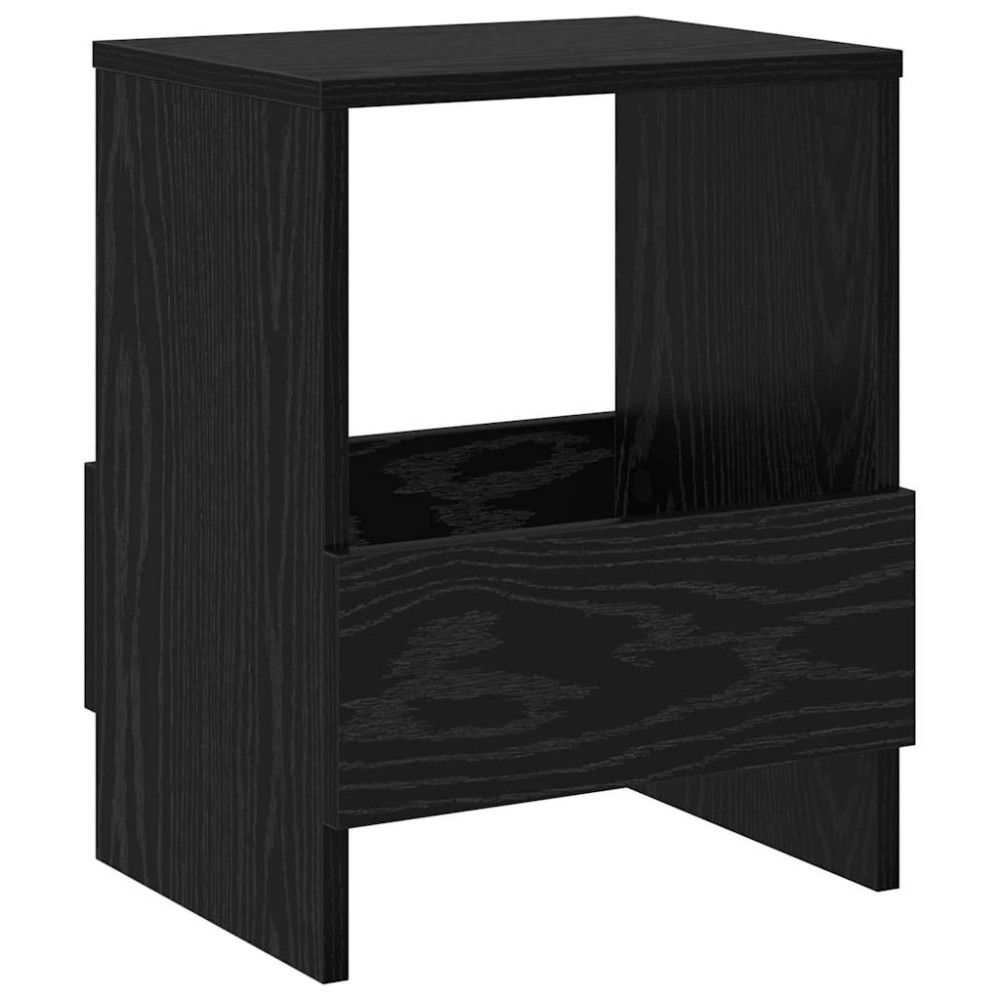 Produktbild för Tidningshylla 2 pcs Svart Ek 35 x 30 x 45 cm