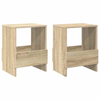 Produktbild för Tidningshylla 2 pcs Sonoma-ek 35 x 30 x 45 cm