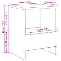 Produktbild för Tidningshylla Betonggrå 35 x 30 x 45 cm