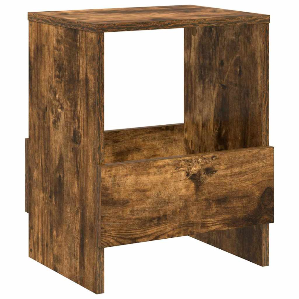 Produktbild för Tidningshylla Rökt ek 35 x 30 x 45 cm