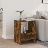 Produktbild för Tidningshylla Rökt ek 35 x 30 x 45 cm