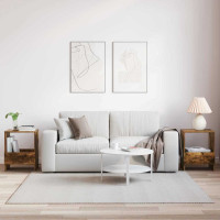 Produktbild för Tidningshylla 2 pcs Rökt ek 35 x 30 x 45 cm