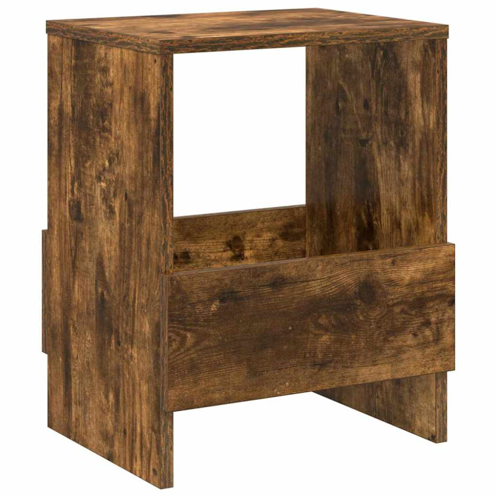 Produktbild för Tidningshylla 2 pcs Rökt ek 35 x 30 x 45 cm