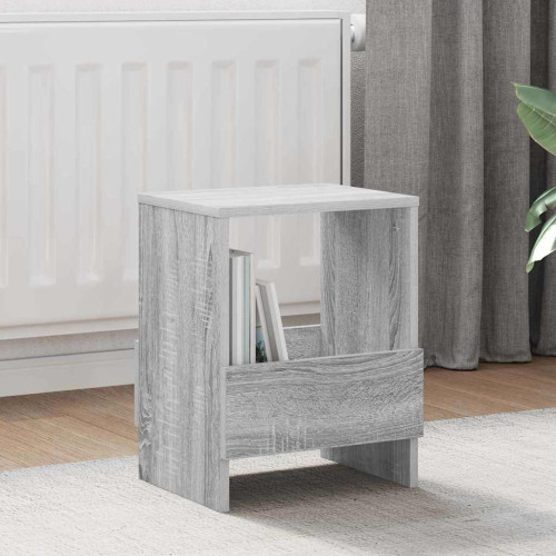 vidaXL Tidningshylla 2 pcs Grå Sonoma 35 x 30 x 45 cm