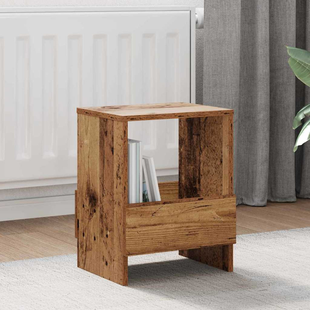 Produktbild för Tidningshylla Gammalt trä 35 x 30 x 45 cm