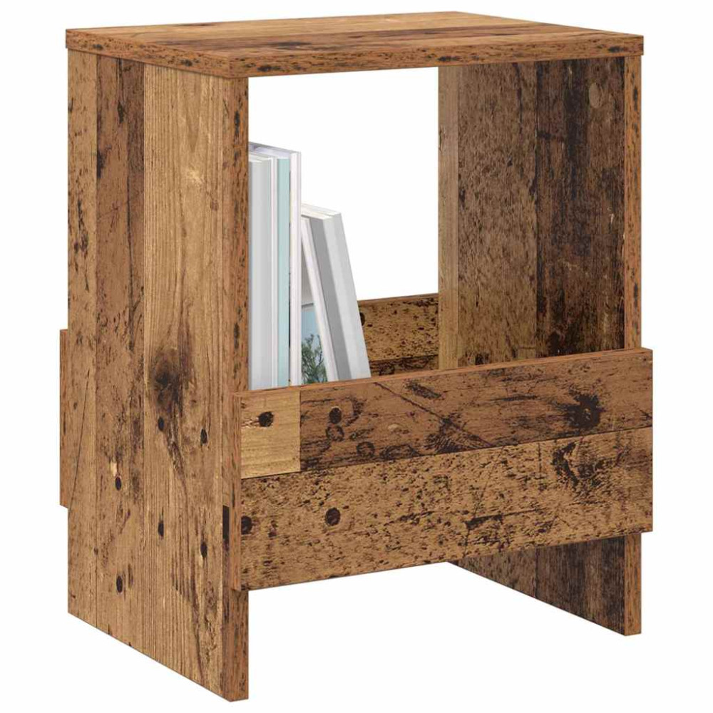 Produktbild för Tidningshylla Gammalt trä 35 x 30 x 45 cm