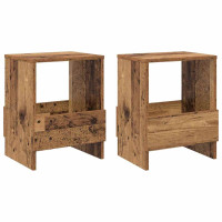 Produktbild för Tidningshylla 2 pcs Gammalt trä 35 x 30 x 45 cm