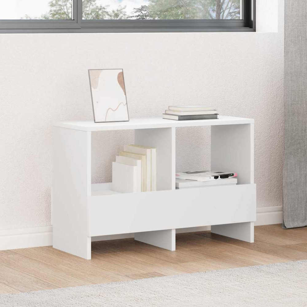 Produktbild för Tidningshylla Vit 68,5 x 30 x 45 cm
