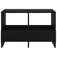 Produktbild för Tidningshylla Svart Ek 68,5 x 30 x 45 cm