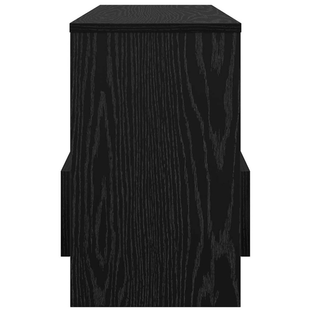 Produktbild för Tidningshylla Svart Ek 68,5 x 30 x 45 cm