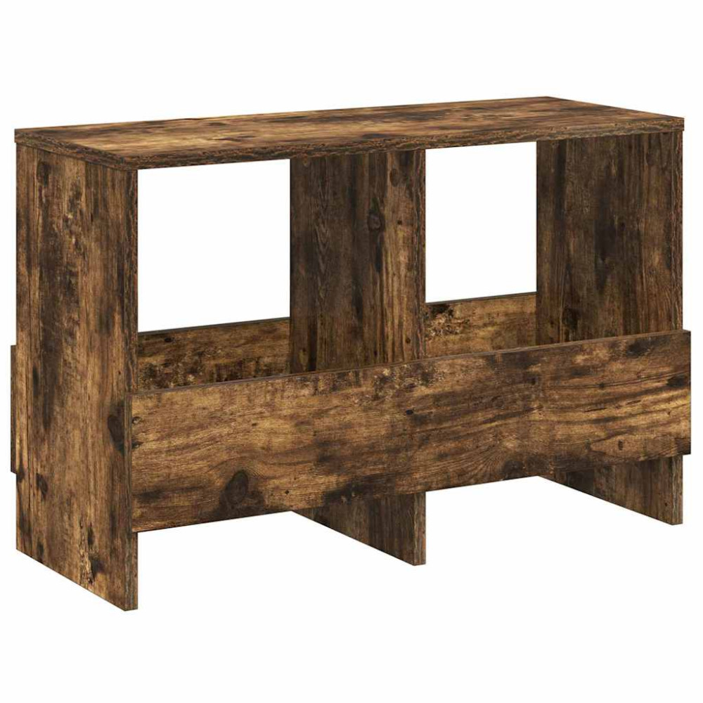 Produktbild för Tidningshylla Rökt ek 68,5 x 30 x 45 cm