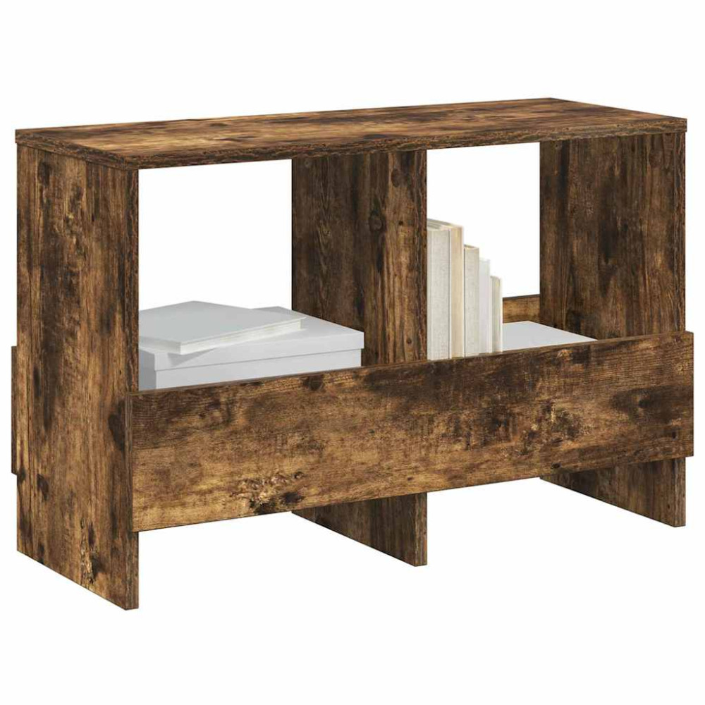 Produktbild för Tidningshylla Rökt ek 68,5 x 30 x 45 cm
