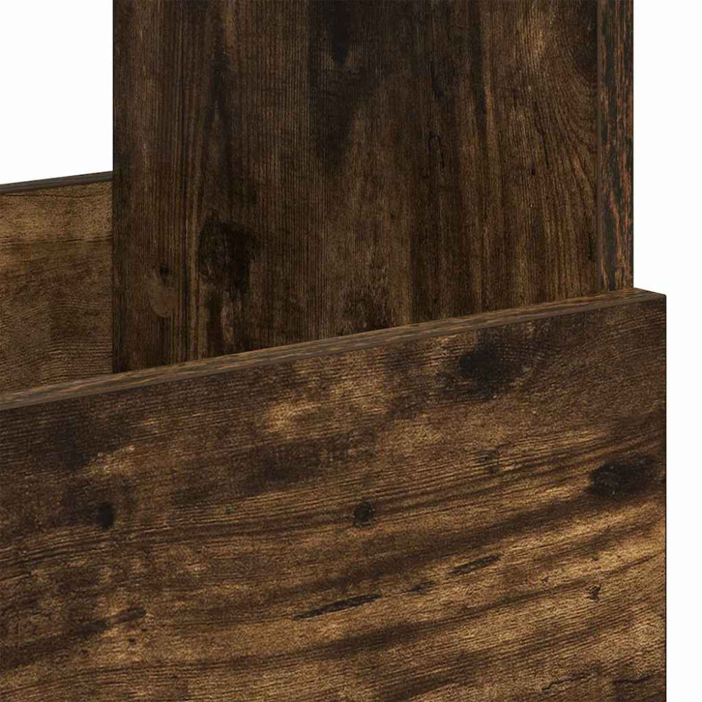 Produktbild för Tidningshylla Rökt ek 68,5 x 30 x 45 cm