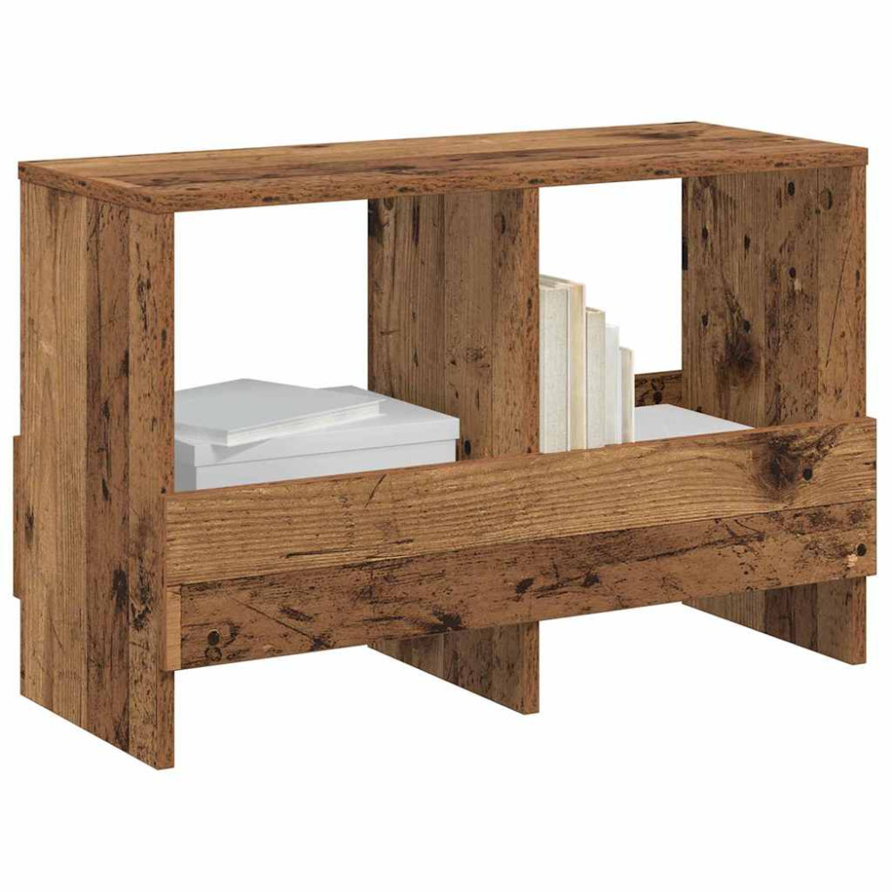 Produktbild för Tidningshylla Gammalt trä 68,5 x 30 x 45 cm