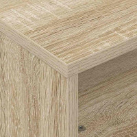 Produktbild för Sido bord med hjul Sonoma-ek 50,5 x 50 x 30 cm Konstruerat trä