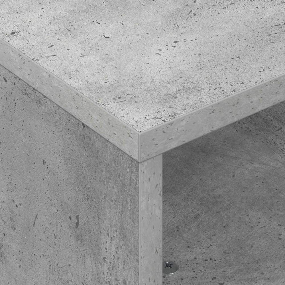 Produktbild för Sido bord med hjul Betonggrå 50,5 x 50 x 30 cm Konstruerat trä