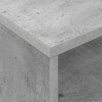 Produktbild för Sido bord med hjul Betonggrå 50,5 x 50 x 30 cm Konstruerat trä
