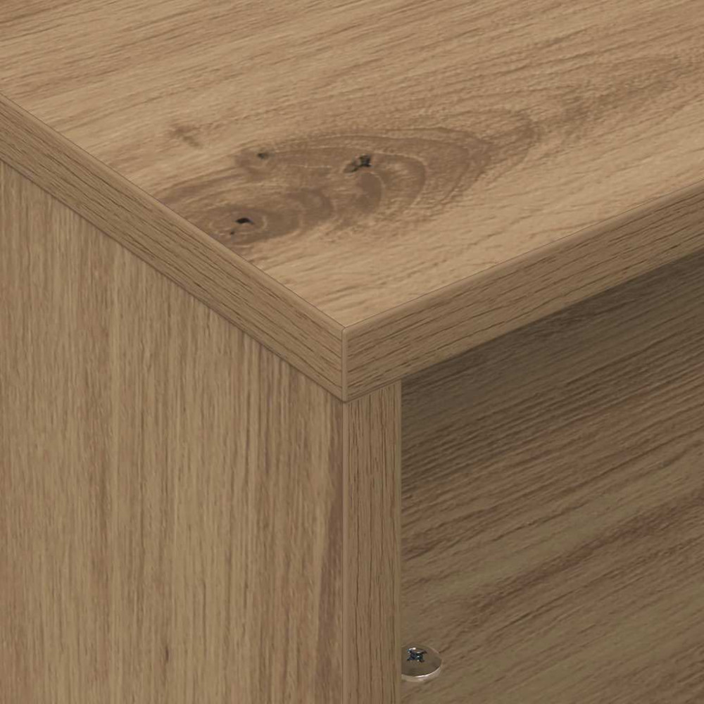 Produktbild för Sido bord med hjul Artisan Ek 50,5 x 50 x 30 cm Konstruerat trä