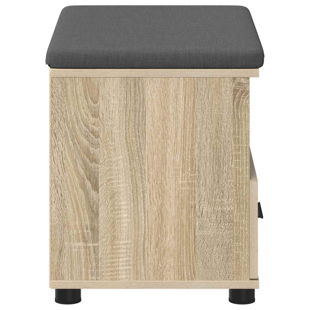 Produktbild för Hallbänk Sonoma-ek 60 x 38 x 46 cm Konstruerat Trä och Tyg