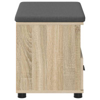 Produktbild för Hallbänk Sonoma-ek 60 x 38 x 46 cm Konstruerat Trä och Tyg