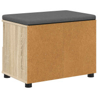 Produktbild för Hallbänk Sonoma-ek 60 x 38 x 46 cm Konstruerat Trä och Tyg