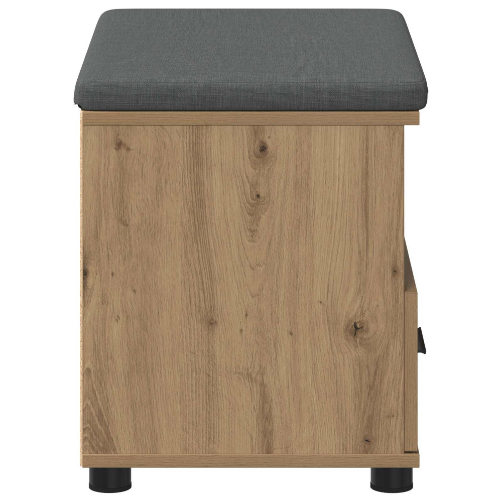 Produktbild för Hallbänk Artisan Ek 60 x 38 x 46 cm Konstruerat Trä och Tyg