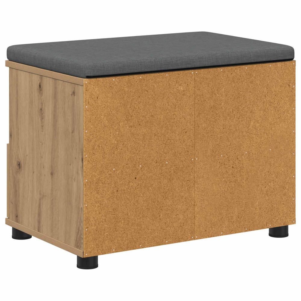 Produktbild för Hallbänk Artisan Ek 60 x 38 x 46 cm Konstruerat Trä och Tyg