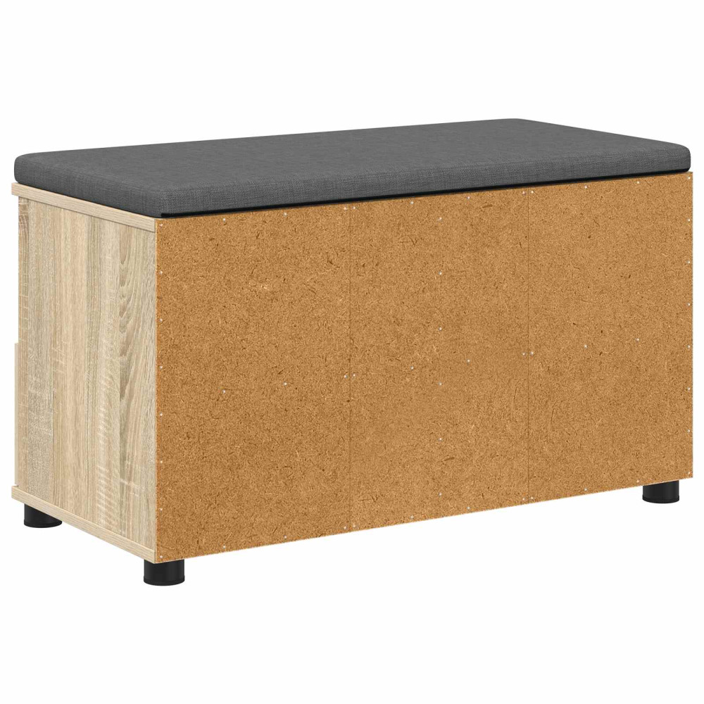 Produktbild för Hallbänk Sonoma-ek 80 x 38 x 46 cm Konstruerat Trä och Tyg