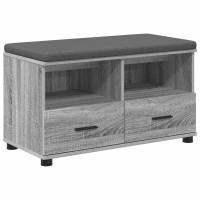 Produktbild för Hallbänk Grå Sonoma 80 x 38 x 46 cm Konstruerat Trä och Tyg