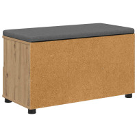 Produktbild för Hallbänk Artisan Ek 80 x 38 x 46 cm Konstruerat Trä och Tyg