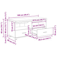 Produktbild för Hallbänk med kudde Vit 100 x 38 x 46 cm Konstruerat Trä och Tyg
