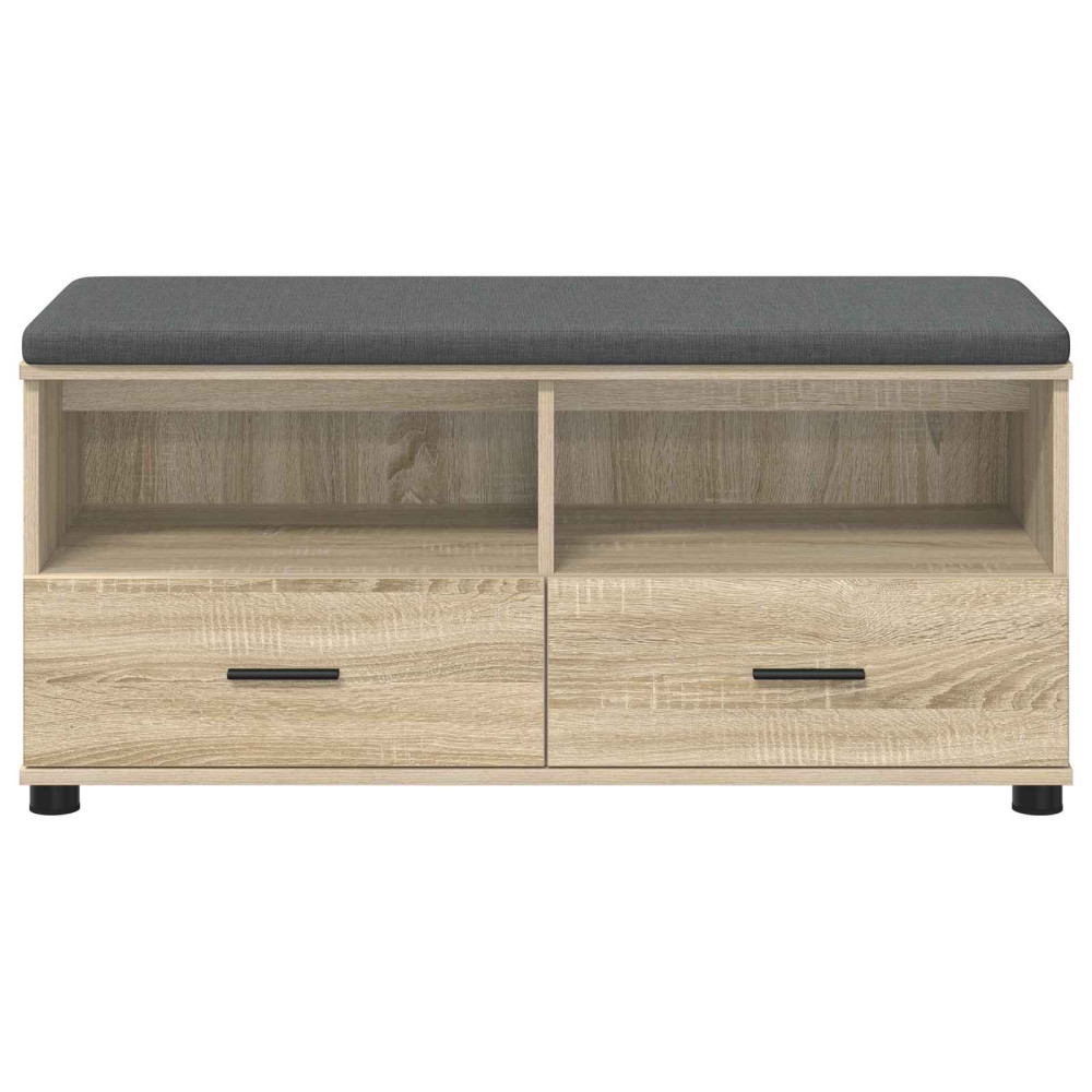 Produktbild för Hallbänk Sonoma-ek 100 x 38 x 46 cm Konstruerat Trä och Tyg
