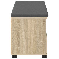 Produktbild för Hallbänk Sonoma-ek 100 x 38 x 46 cm Konstruerat Trä och Tyg