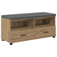 Produktbild för Hallbänk Artisan Ek 100 x 38 x 46 cm Konstruerat Trä och Tyg
