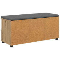 Produktbild för Hallbänk Artisan Ek 100 x 38 x 46 cm Konstruerat Trä och Tyg