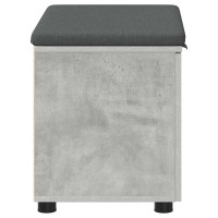 Produktbild för Hallbänk BetongGrå 60 x 38 x 46 cm Konstruerat Trä och Tyg