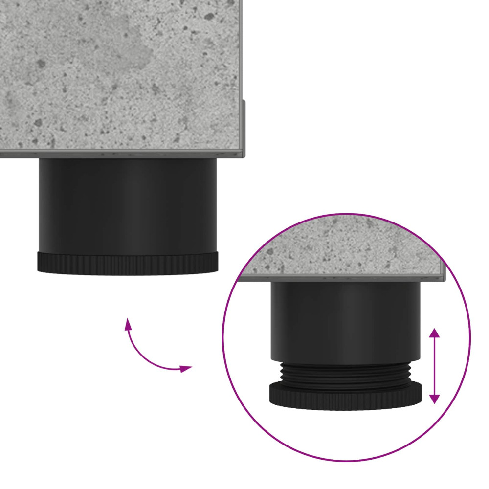 Produktbild för Hallbänk BetongGrå 60 x 38 x 46 cm Konstruerat Trä och Tyg