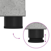 Produktbild för Hallbänk BetongGrå 60 x 38 x 46 cm Konstruerat Trä och Tyg