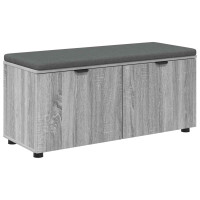 Produktbild för Hallbänk Grå Sonoma 100 x 38 x 46 cm Konstruerat Trä och Tyg