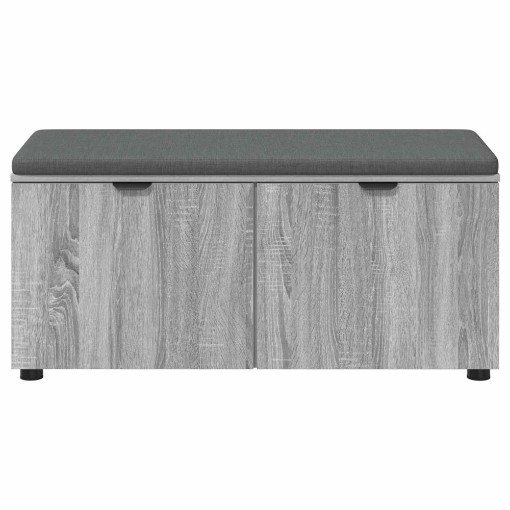 Produktbild för Hallbänk Grå Sonoma 100 x 38 x 46 cm Konstruerat Trä och Tyg