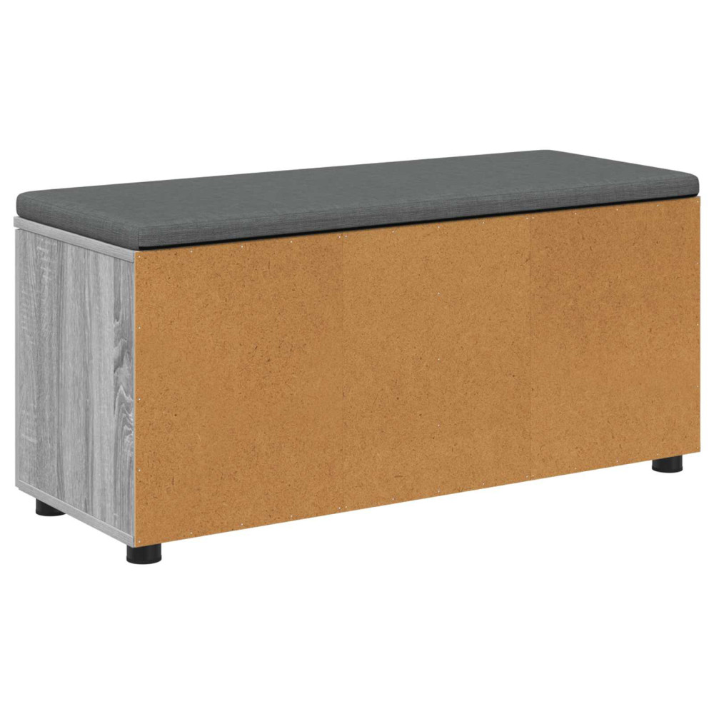 Produktbild för Hallbänk Grå Sonoma 100 x 38 x 46 cm Konstruerat Trä och Tyg