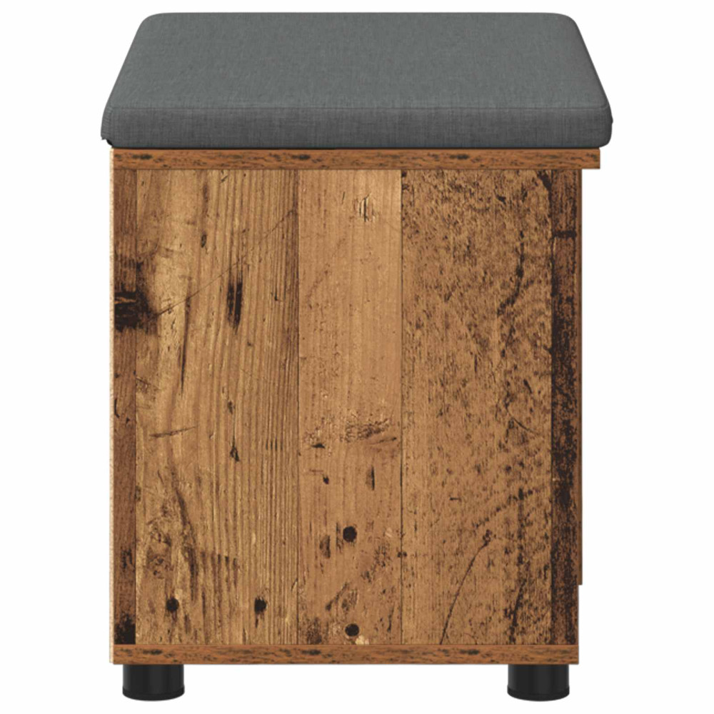 Produktbild för Hallbänk Gammalt trä 60 x 38 x 46 cm Konstruerat Trä och Tyg